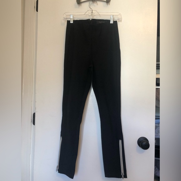 Rag & Bone Simone pant with white zipper - Picture 2 of 4